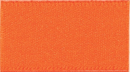 Berisford Orange Delight Double Faced Satin Ribbon 15mm